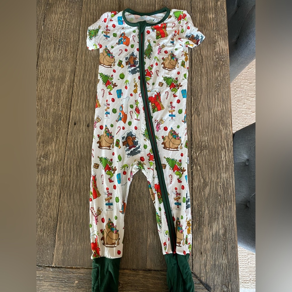 Grinch bamboo shirt sleeve sleeper